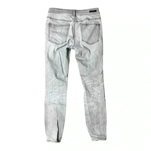 Anthro Pilcro Medium Gray High Rise Skinny Denim Jeans Women's sz 27 - Picture 5 of 7